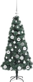 vidaXL Τεχνητό Προετοιμασμένο Χριστουγεννιάτικο Δέντρο με Σετ Μπαλών