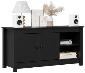 vidaXL Έπιπλο Τηλεόρασης Μαύρο 103x36,5x52 εκ. από Μασίφ Ξύλο Πεύκου