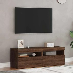 vidaXL Έπιπλα Τηλεόρασης με LED 2 τεμ. Καφέ δρυς 60 x 35 x 40 εκ.