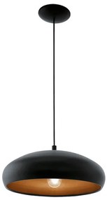 Eglo Mogano Μοντέρνο Κρεμαστό Φωτιστικό Μονόφωτο Καμπάνα με Ντουί E27 σε Μαύρο Χρώμα 94605