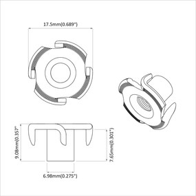vidaXL Πριονωτό T-nut 12 pcs Ασημί M6 χιλ. Ατσάλι