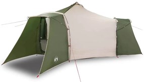 vidaXL Σκηνή Τιπί με στέγη Πράσινο και μπεζ 492 x 492 x 275 εκ ύφασμα