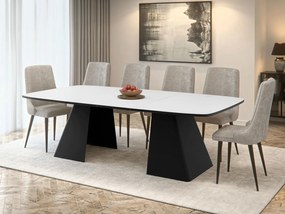 Τραπέζι Nova Επεκτεινόμενο-Λευκό - Μαύρο