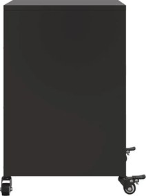 vidaXL Κομοδίνο Μαύρο 36x39x59 εκ. από Χάλυβα