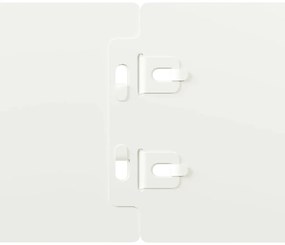 vidaXL Περιφράξεις γκαζόν 50 τεμάχια Λευκό από χάλυβα ψυχρής έλασης