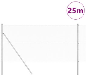 vidaXL Σετ Φράκτης Σετ 2 Γαλβανισμένο Ατσάλι 25 x 1 μ