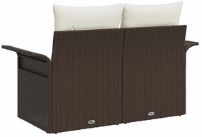 vidaXL Καναπές Κήπου Καφέ 141 x 62 x 69 εκ. συνθετικό ρατάν