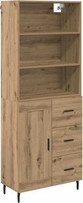 vidaXL Highboard 2 pcs Artisan Oak 69,5 x 32,5 x 180 εκ
