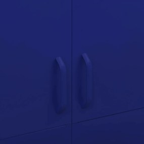 vidaXL Ντουλάπα Ναυτικό Μπλε 90 x 50 x 180 εκ. από Ατσάλι