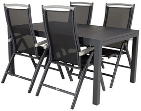 Σετ Τραπέζι και καρέκλες Dallas 3564, Μέταλλο, Ύφασμα, Μέταλλο | Epipla1.gr