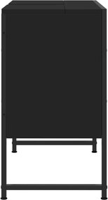 vidaXL Ντουλάπι Μπάνιου Νιπτήρα Μαύρο 80 x 33 x 60 εκ. Επεξ. Ξύλο