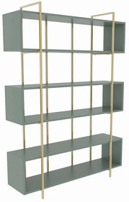 Βιβλιοθήκη Bruti 875ZNA4513 120x29,6x180cm Green-Gold
