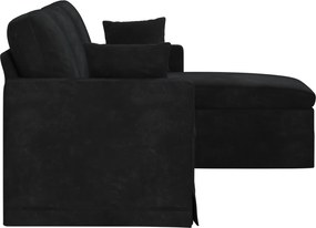 vidaXL Καναπές Μαύρο 178 x 134 x 80 εκ Βελούδο
