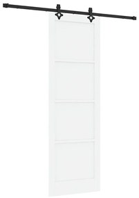 vidaXL Συρόμενη Πόρτα Λευκό και μαύρο 78 x 232 cm