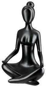 Φιγούρα Γυναίκα &#039;Meditation&#039; Πολυ Μαύρο 2Τμχ 12x16x29cm