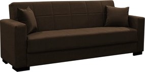 Σετ σαλονιού 2τεμ Vox pakoworld ύφασμα σε καφέ απόχρωση