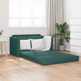 vidaXL Κρεβάτι καναπές 110cm Σκούρο Πράσινο ύφασμα