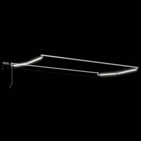 vidaXL Χειροκίνητη αναδιπλούμενη τέντα με LED Πολύχρωμο 4,5 x 3 μ