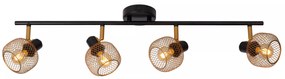 Φωτιστικό Οροφής Lucide 77978-04-02 MAREN Χρυσό Χρώμα (Gold Coloured)|Μαύρο Ματ (Black Mat)