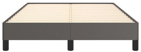 vidaXL Πλαίσιο Κρεβατιού χωρίς στρώμα Γκρι 120x190 εκ.Συνθ. Δέρμα