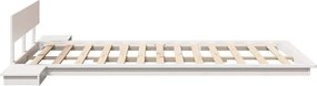 vidaXL Σκελετός Κρεβατιού Λευκό 120 x 190 cm ξύλο