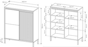 Μπουφές Ψηλός Silvio 3D-Mpez