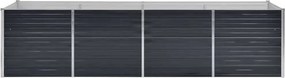 vidaXL Ζαρντινιέρα Υπερυψωμένη Ανθρακί 320x80x77 εκ. Γαλβαν. Χάλυβας