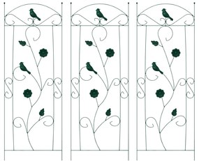 vidaXL Φράχτης Κήπου 3 pcs Πράσινο 112 x 40 εκ Ατσάλι