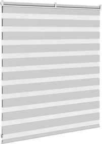 vidaXL Ζέβρα τυφλή Ανοιχτό Γκρι Πλάτος υφάσματος 125,9 εκ. Πολυεστέρας