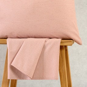 Σεντόνι King Size Με Λάστιχο + Μαξιλαροθήκη (Σετ) Melinen Ultra Line Mini Davide Rose