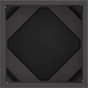 vidaXL Γλάστρα 2 τμχ. Μαύρο 30 x 30 x 30 cm Ατσάλι