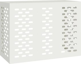 vidaXL Κάλυμμα κλιματιστικού Λευκό 110 x 50 x 80 cm