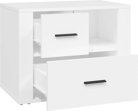 vidaXL Κομοδίνο Λευκό 60 x 36 x 45 εκ. από Επεξεργασμένο Ξύλο