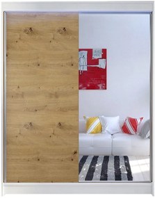 Ντουλάπα Camino Συρόμενη-Fusiko-Leuko - 150.00Χ58.00Χ200.00cm