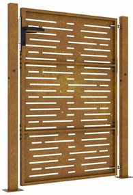 vidaXL Πόρτα Κήπου Τετράγωνη 100x125 εκ. από Ατσάλι Corten