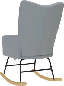 vidaXL Κουνιστή Πολυθρόνα Ανοιχτό Γκρι Υφασμάτινη