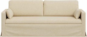 vidaXL Καναπές Κρεμ 198 x 78 x 80 εκ ύφασμα