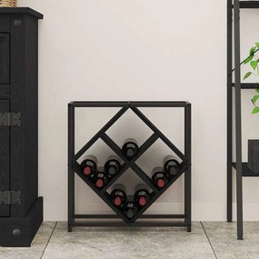 vidaXL Ράφι κρασιού Μαύρη Δρυς 51x18x52,5 εκ Επεξεργασμένο Ξύλο