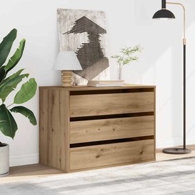 vidaXL Συρταριέρα Γωνιακή Αρτισιανή Δρυς 80x41x58 εκ. Επεξεργ. Ξύλο