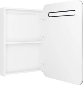 vidaXL Καθρέφτης Μπάνιου με Ντουλάπι &amp; LED Λαμπερό Λευκό 60x11x80 εκ.