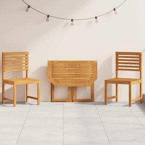 vidaXL Σετ Μπιστρό Κήπου 3 pcs Καφέ Μασίφ ξύλο ακακίας
