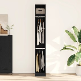 vidaXL Ντουλάπα Μαύρο Δρυς 30 x 50 x 200 εκ. – φτιαγμένη από επεξεργασμένο ξύλο.
