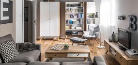 Ντουλάπα Nature-Λευκό - 101.00Χ58.00Χ207.00cm