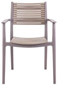 Πολυθρόνα AKRON PP-UV Καφέ/Sand Beige 60x55x85cm