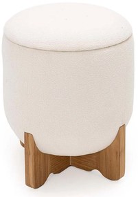 Σκαμπό Verda 0940011 40x40x47cm Natural-White