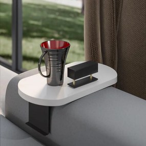 Βοηθητικό τραπεζάκι Linea λευκό - μαύρα μεταλλικά πόδια 20x35x10 εκ. 20x35x10 εκ.