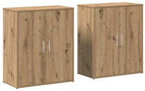 vidaXL Highboard 2 pcs artisan δρυς 60 x 31 x 70 εκ Επεξεργασμένο ξύλο