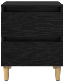 vidaXL Ντουλάπι κρεβατιού με συρτάρι Μαύρη Οξυά 40 x 35 x 50 εκ.
