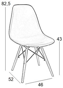 ΚΑΡΕΚΛΑ ΤΡΑΠΕΖΑΡΙΑΣ ΞΥΛΙΝΗ 4ΤΜΧ LOFT ΜΑΥΡΟ PP 46X52X43-82.5ΕΚ.