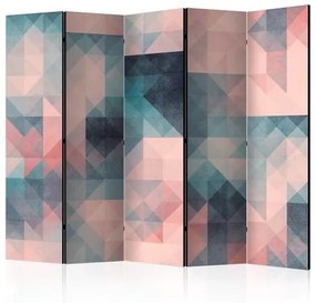 Διαχωριστικό με 5 τμήματα - Pixels (Green and Pink) II [Room Dividers]